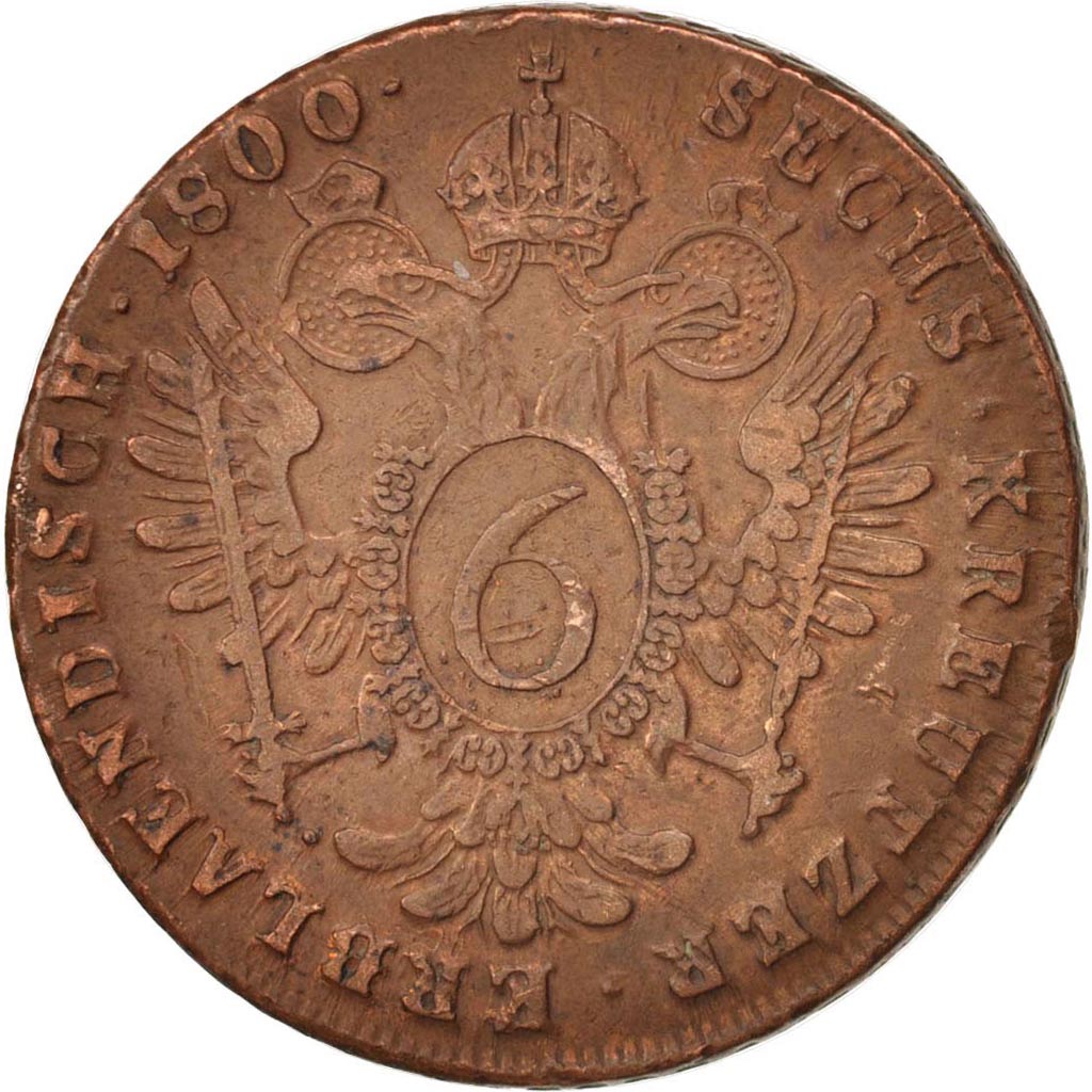 Austria, Franz II (I), 6 Kreuzer, 1800, Kremnitz, EF(40-45), Copper, KM:2128