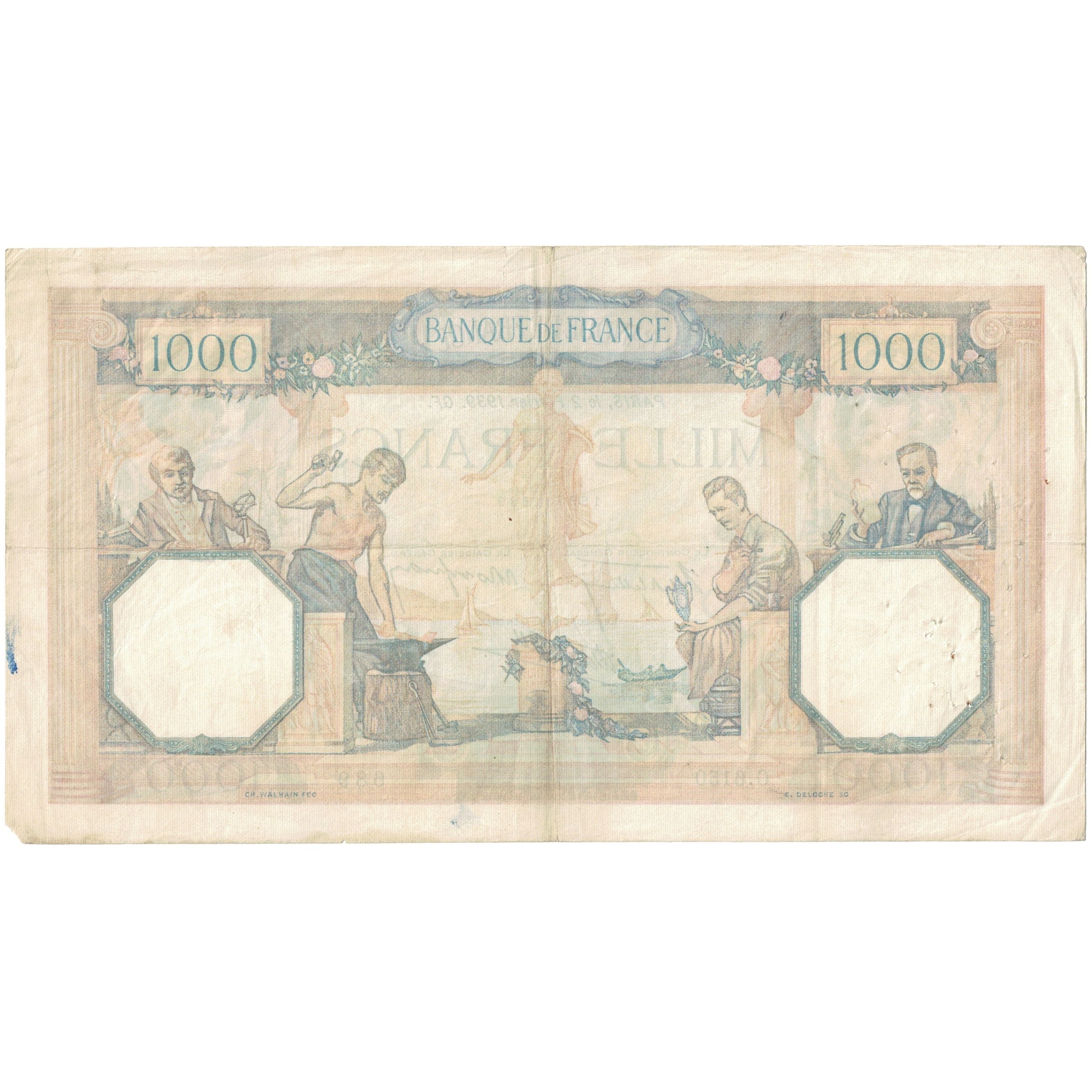 France, 1000 Francs, Cérès et Mercure, 1939, G.6150 689, TB+, Fayette:38.34