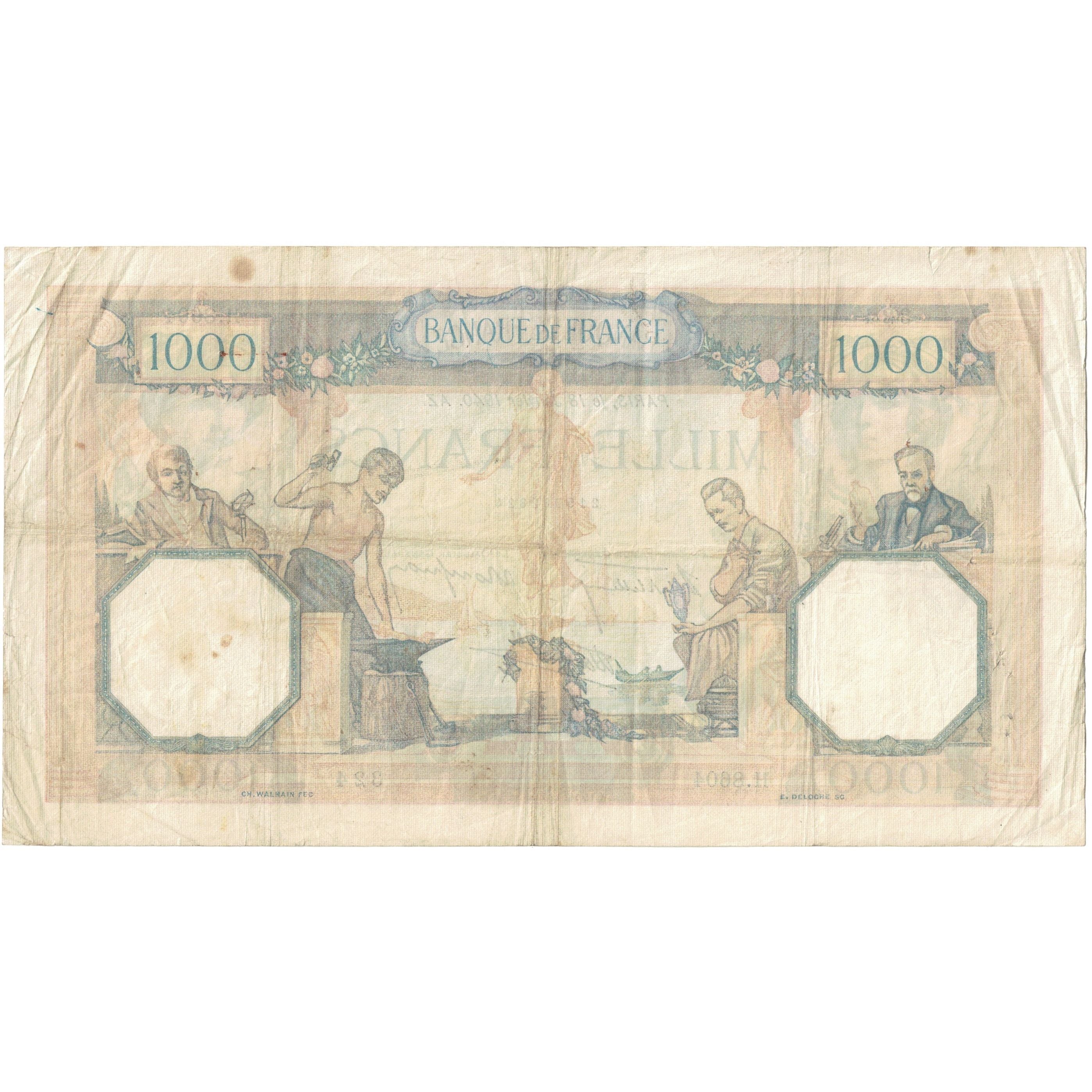 France, 1000 Francs, Cérès et Mercure, 1940, H.8604 324, VF(20-25)