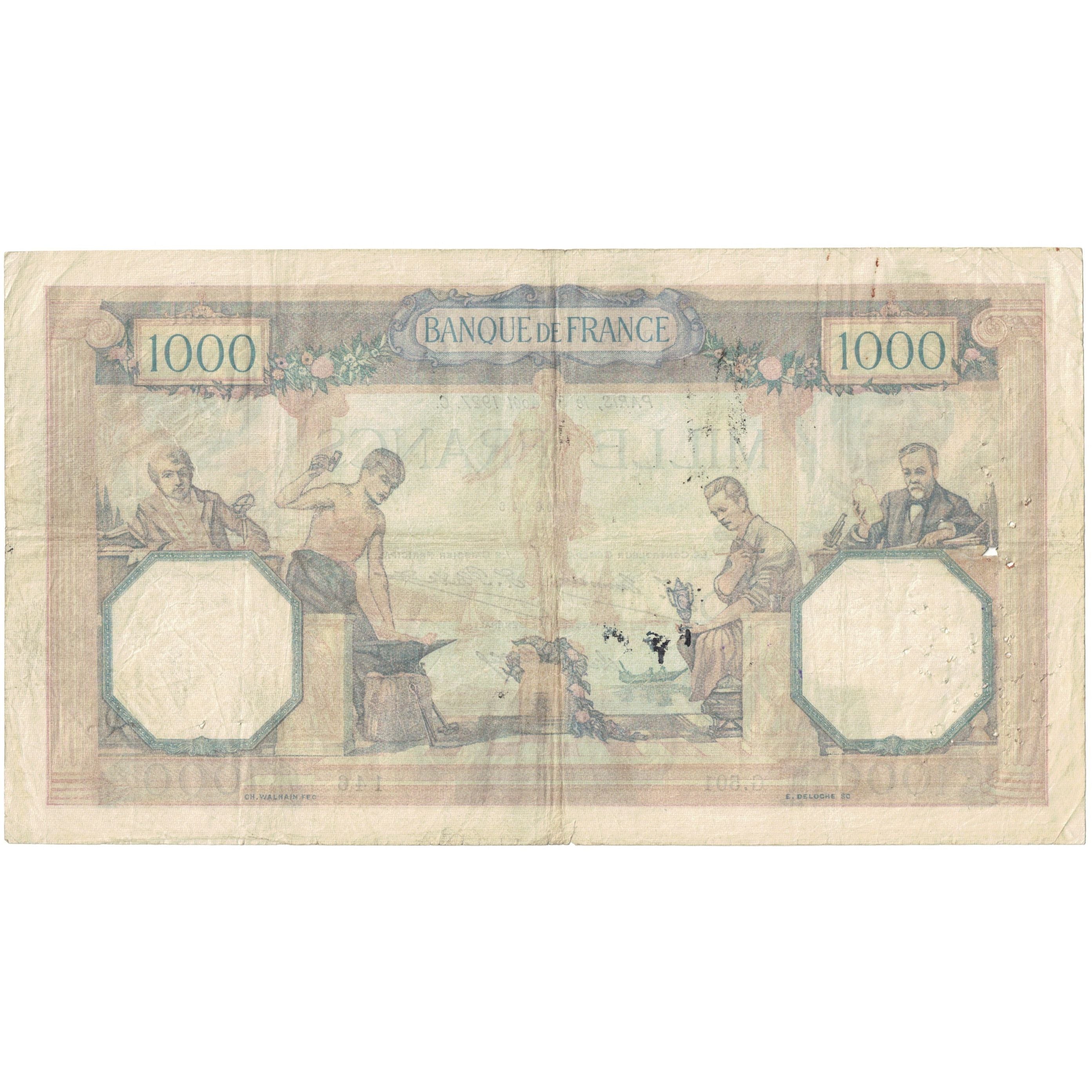 Frankreich, 1000 Francs, Cérès et Mercure, G.501 146, SGE, Fayette:37.1