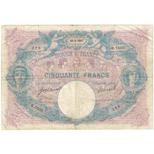 Francja, 50 Francs, 1917, B.7505 328, VF(20-25), Fayette:14.30, KM:64e