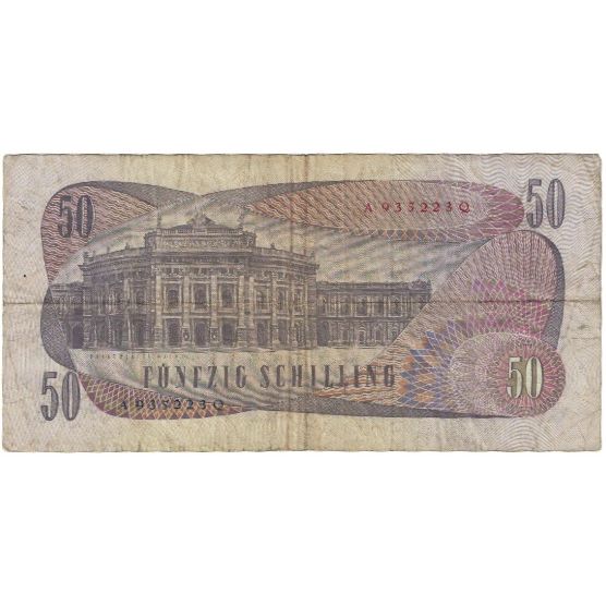 Banknote, Austria, 50 Schilling, 1970-01-02, KM:143a, VG(8-10)