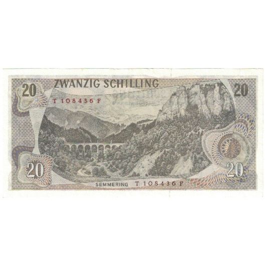 Banknote, Austria, 20 Schilling, 1967-07-02, KM:142a, UNC(60-62)