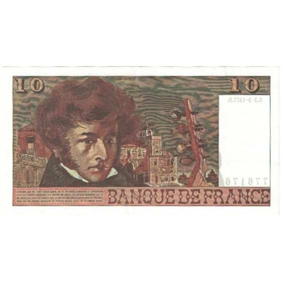 Francia, 10 Francs, Berlioz, 1977, 776176 T.296, SPL, Fayette:63.21, KM:150c