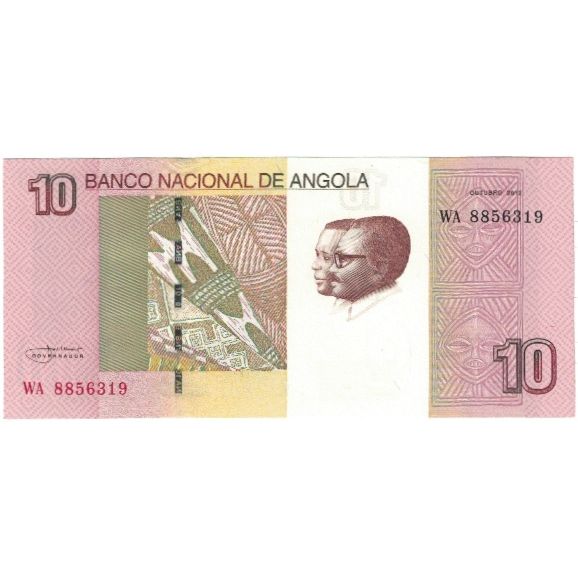 Geldschein, Angola, 10 Kwanzas, VZ+