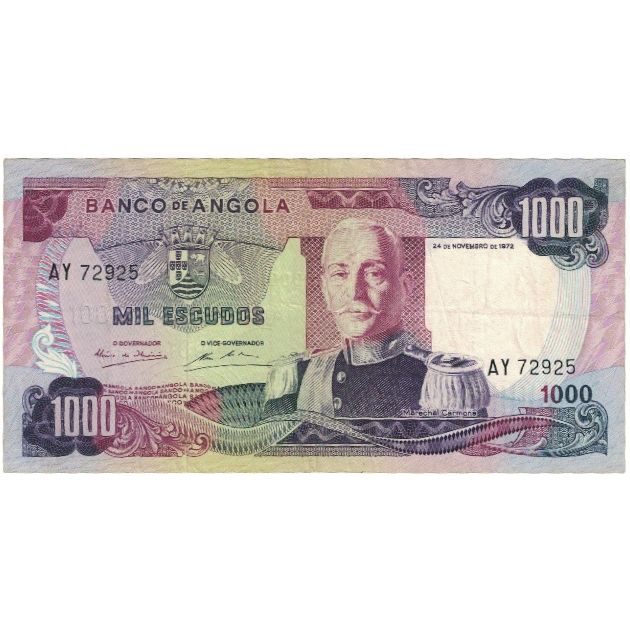 Billete, 1000 Escudos, 1972, Angola, 1972-11-24, KM:103, MBC