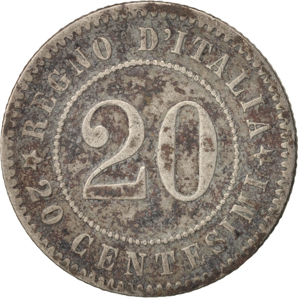 Italy, Umberto I, 20 Centesimi, 1894, Berlin, EF(40-45), Copper-nickel, KM:28.1