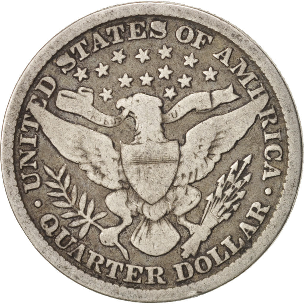 Moneda, Estados Unidos, Barber Quarter, Quarter, 1892, U.S. Mint, Philadelphia