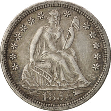 United States, Seated Liberty Dime, 1855, U.S. Mint, Philadelphia, KM 77