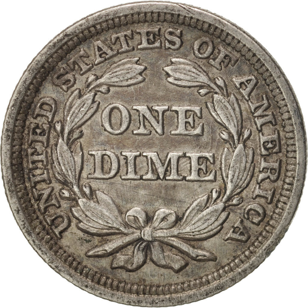 United States, Seated Liberty Dime, 1855, U.S. Mint, Philadelphia, KM 77