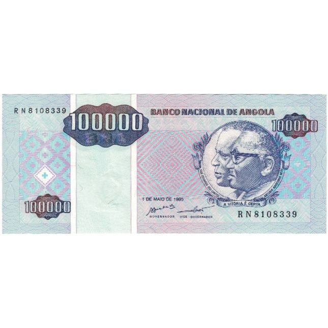 Billet, Angola, 100,000 Kwanzas Reajustados, 1995-05-01, KM:139, NEUF