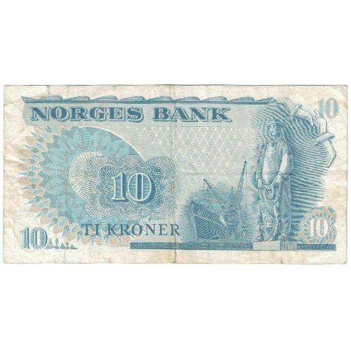 Banknote, Norway, 10 Kroner, 1983, KM:36b, VF(20-25)