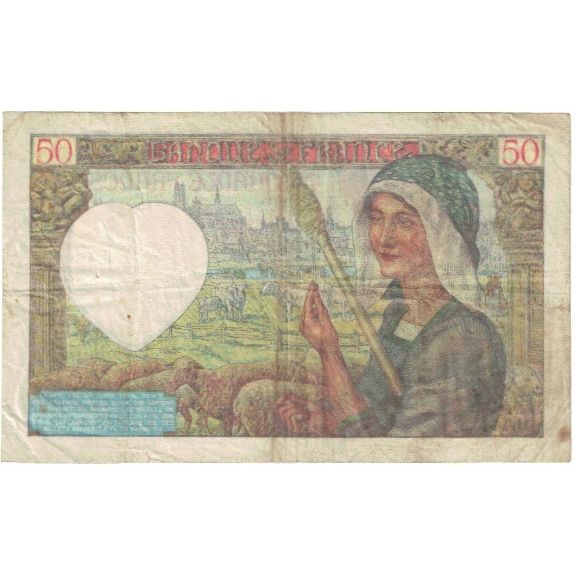 Frankreich, 50 Francs, Jacques Coeur, 1941, R.141 84580, S, Fayette:19.16, KM:93