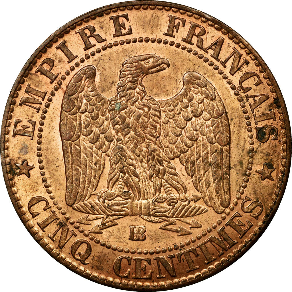Coin, France, Napoleon III, Napoléon III, 5 Centimes, 1855, Strasbourg