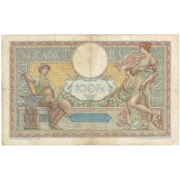 France, 100 Francs, 1928, M21286340, VF(20-25),Luc Olivier, Fayette:24.7, KM:78b