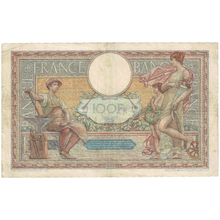 Frankreich, 100 Francs, Luc Olivier Merson, 1928, R.23185, S, Fayette:24.7