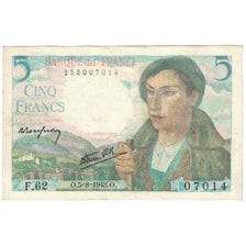 Frankreich, 5 Francs, 1943, F.62, SS, Fayette:5.3, KM:98a