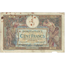 France, 100 Francs, Luc Olivier Merson, 1909, N.1061, VG(8-10), Fayette:23.01
