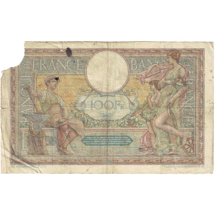 France, 100 Francs, Luc Olivier Merson, 1912, S.1615 110, AG(1-3)
