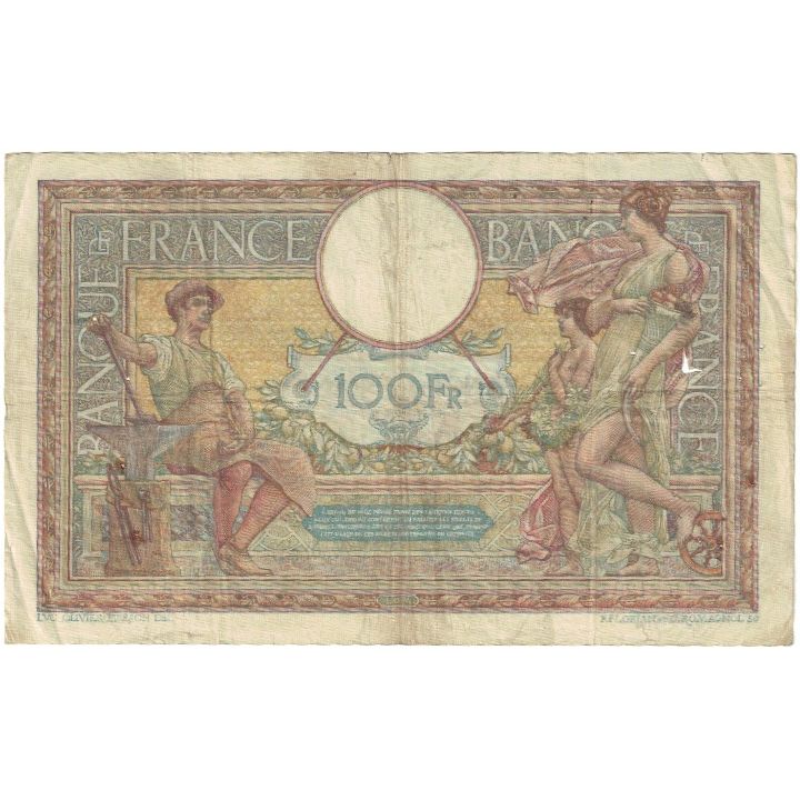 France, 100 Francs, 1914, Luc Olivier Merson, VF(20-25), Fayette:23.06, KM:71a