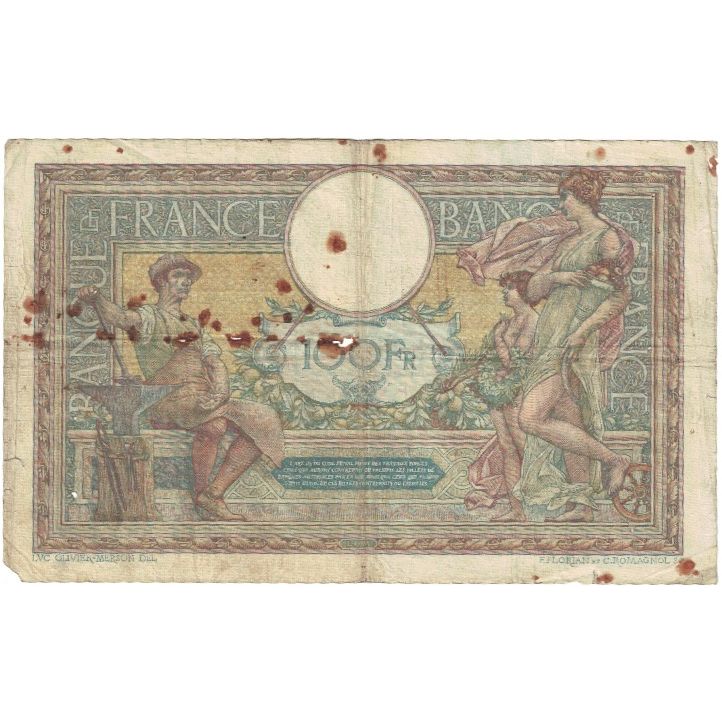 Francia, 100 Francs, Luc Olivier Merson, 1918, F.5290, D, Fayette:23.10, KM:71a
