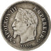 France, 20 Centimes, 1867, Strasbourg, EF(40-45), Silver, KM:808.2, Gadoury:309