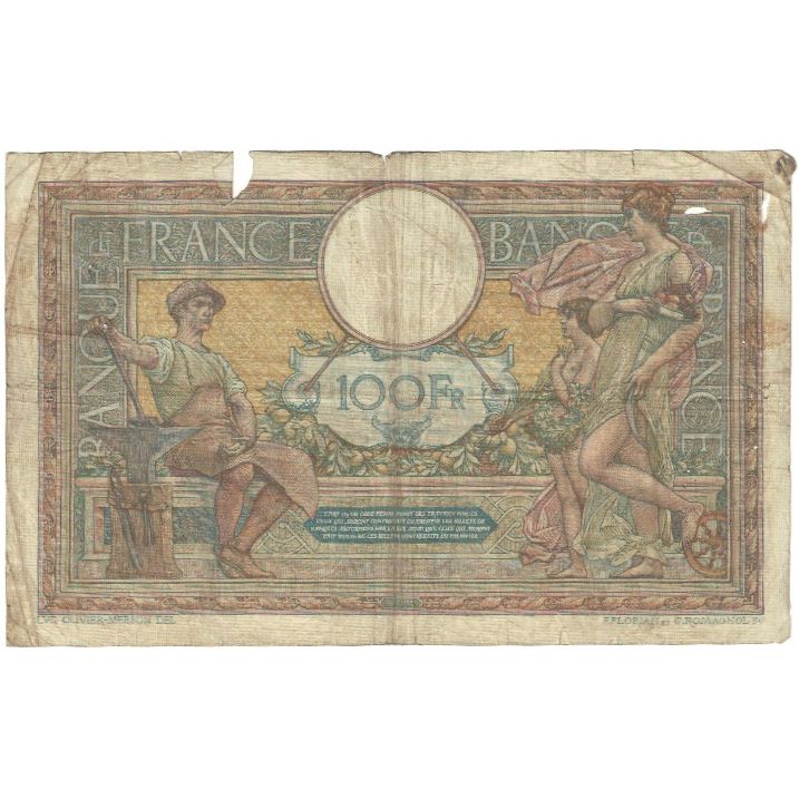 Francia, 100 Francs, Luc Olivier Merson, 1917, S.4306, MC, Fayette:23.9, KM:71a