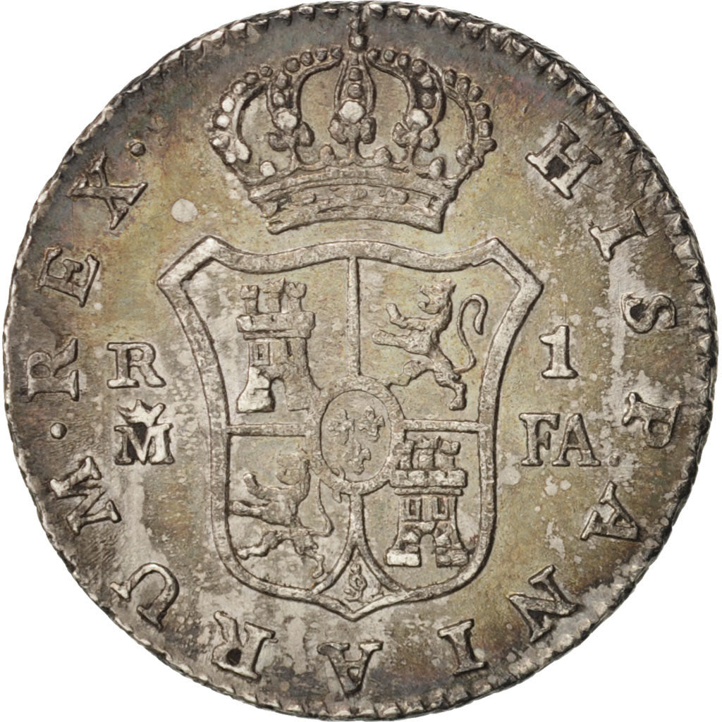 Spain, Charles IV, Real, 1807, Madrid, AU(55-58), Silver, KM:429.1