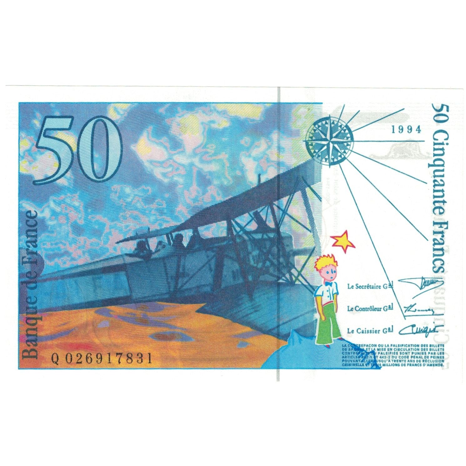 Francia, 50 Francs, 1994, Q026917831, FDS, Fayette:73.01D, KM:157a