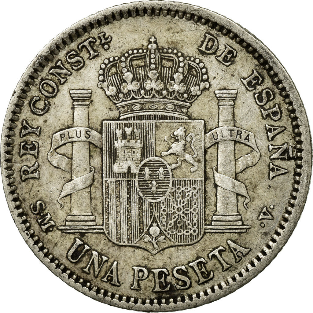 Coin, Spain, Alfonso XIII, Peseta, 1904, EF(40-45), Silver, KM:721
