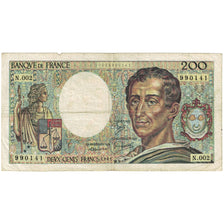 Frankrijk, 200 Francs, Montesquieu, 1981, N.002, TB, Fayette:70.01, KM:155a