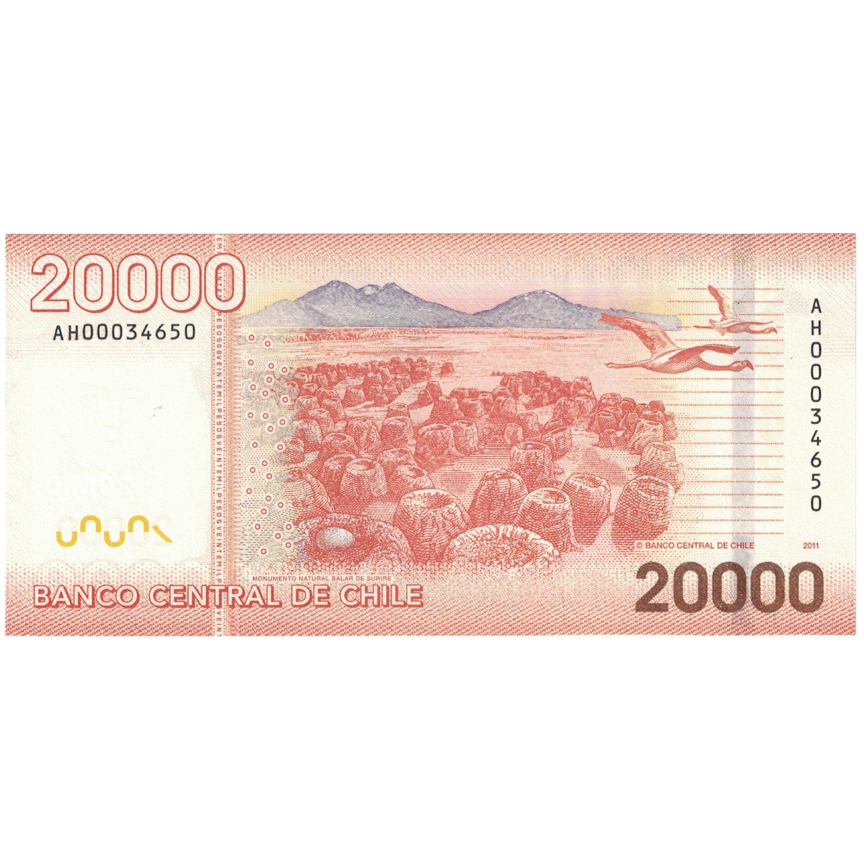 Billete, 20,000 Pesos, 2011, Chile, KM:165, UNC