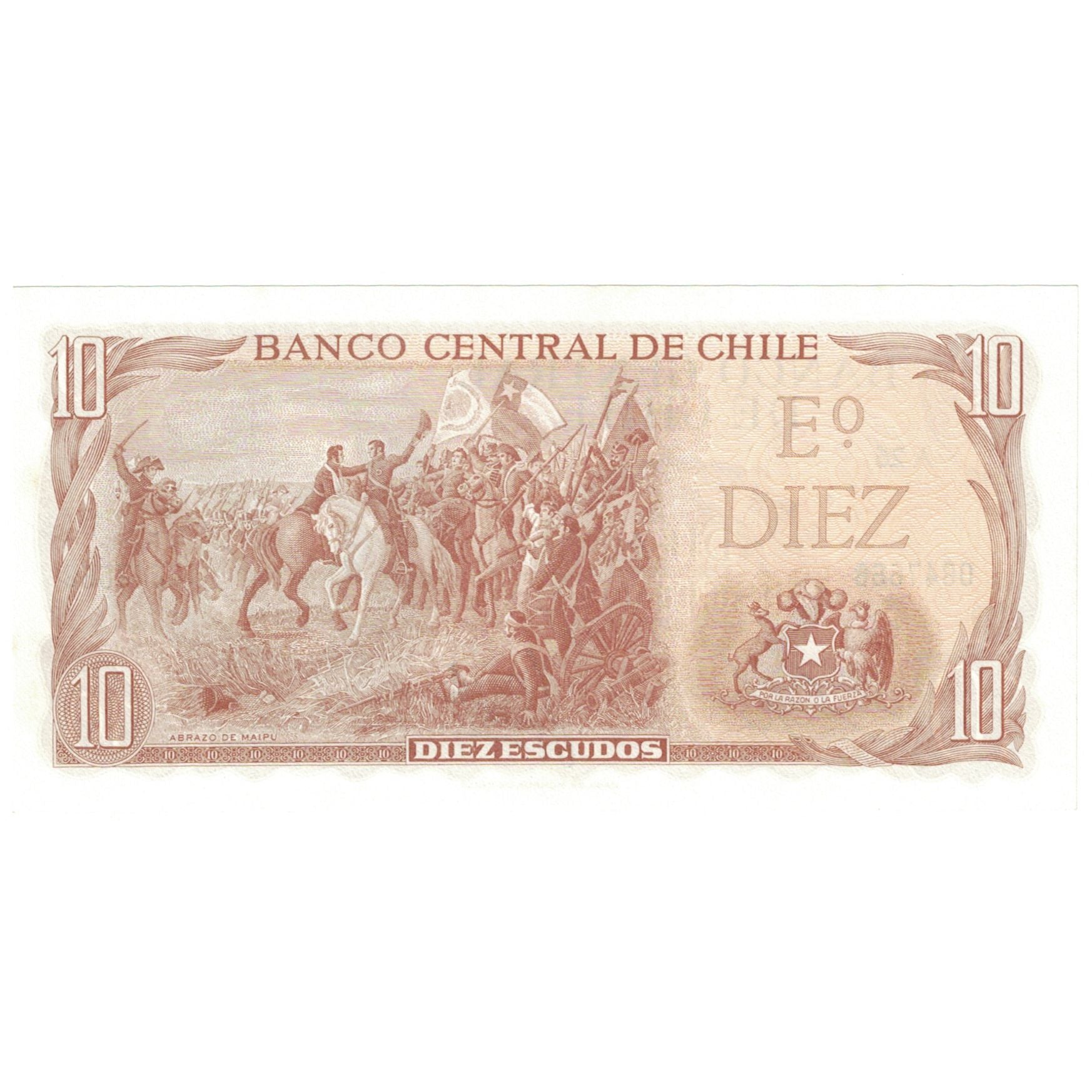 Billet, Chili, 10 Escudos, 1962, KM:139a, NEUF