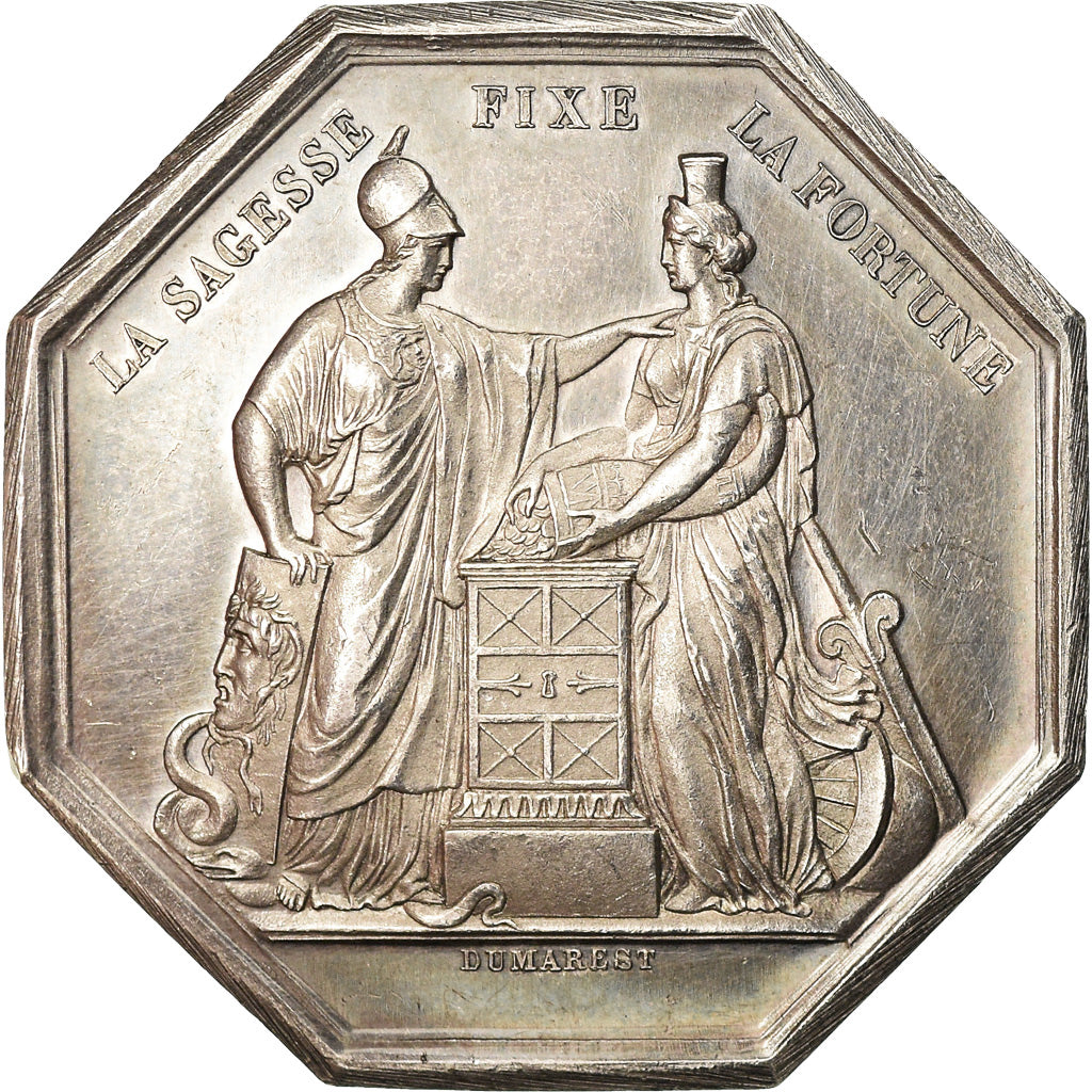 France, Token, Banque de France, An VIII, Dumarest, MS(63), Silver