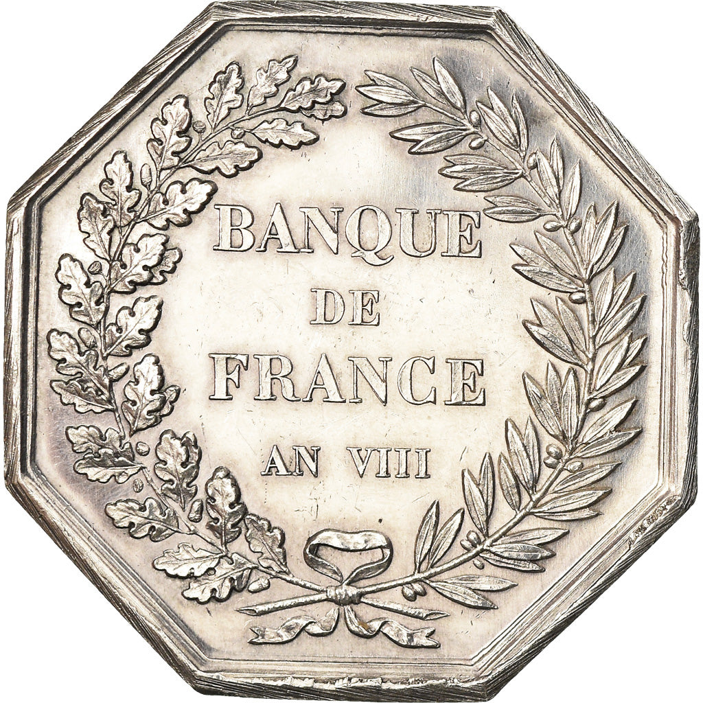 France, Token, Banque de France, An VIII, Dumarest, MS(63), Silver