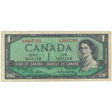 Nota, Canadá, 1 Dollar, 1954, KM:66b, VF(30-35)