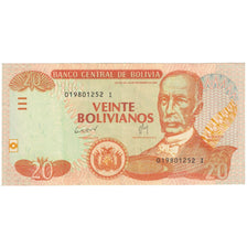 Nota, Bolívia, 20 Bolivianos, 1986, 1986-11-28, KM:205c, EF(40-45)