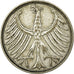 Coin, GERMANY - FEDERAL REPUBLIC, 5 Mark, 1951, Karlsruhe, EF(40-45), Silver