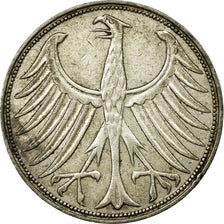 Moneta, GERMANIA - REPUBBLICA FEDERALE, 5 Mark, 1951, Karlsruhe, BB, Argento