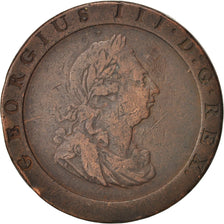 Gran Bretaña, George III, Penny, 1797, BC+, Cobre, KM:618