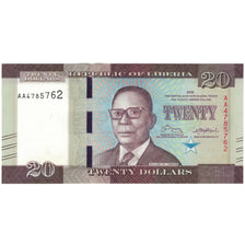 Nota, Libéria, 20 Dollars, 2016, 2016, UNC(65-70)