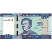 Banknote, Liberia, 10 Dollars, 2016, UNC(65-70)