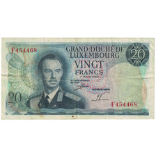 Banknote, Luxembourg, 20 Francs, 1966, 1966-03-07, KM:54a, VF(20-25)