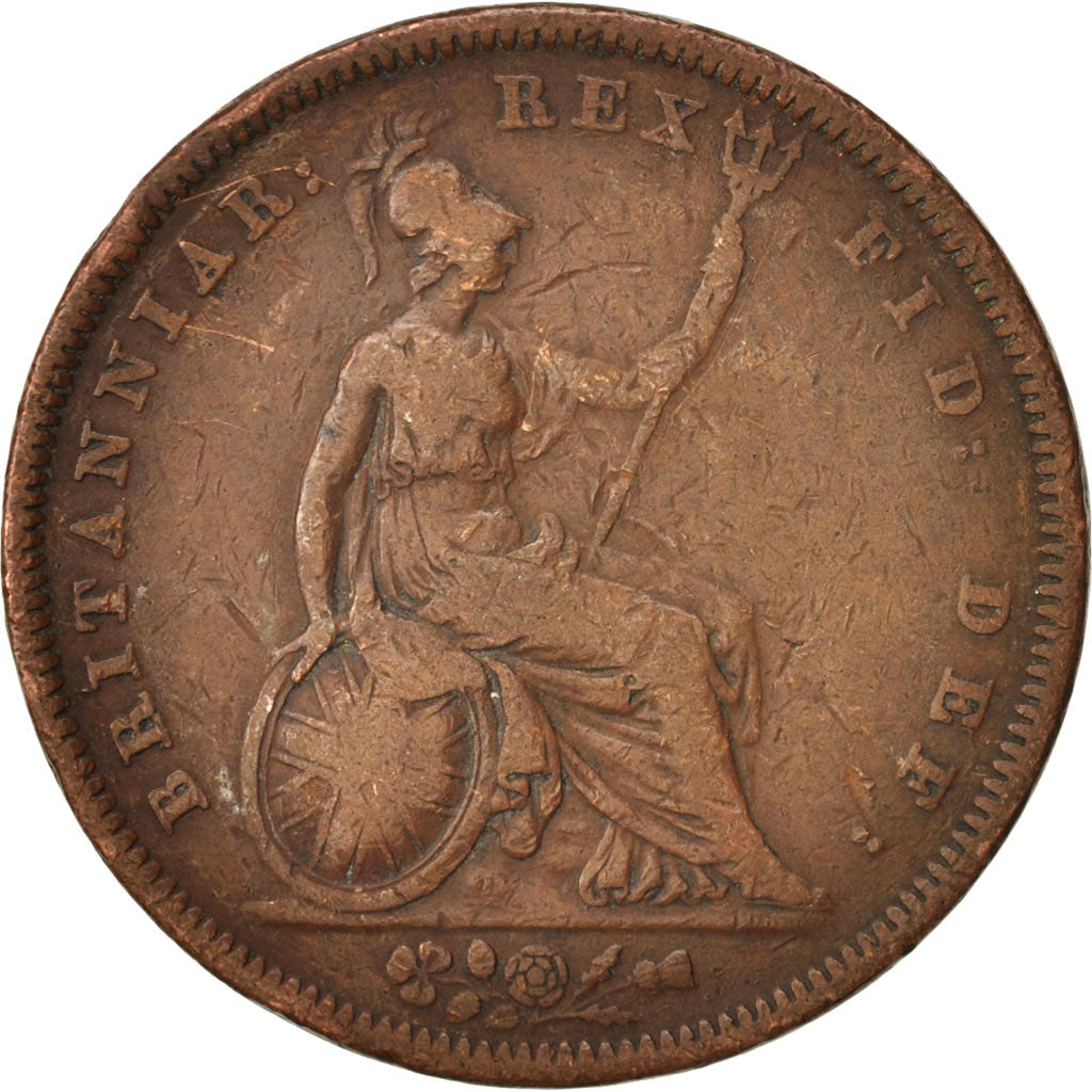 Great Britain, George IV, Penny, 1826, EF(40-45), Copper, KM:693