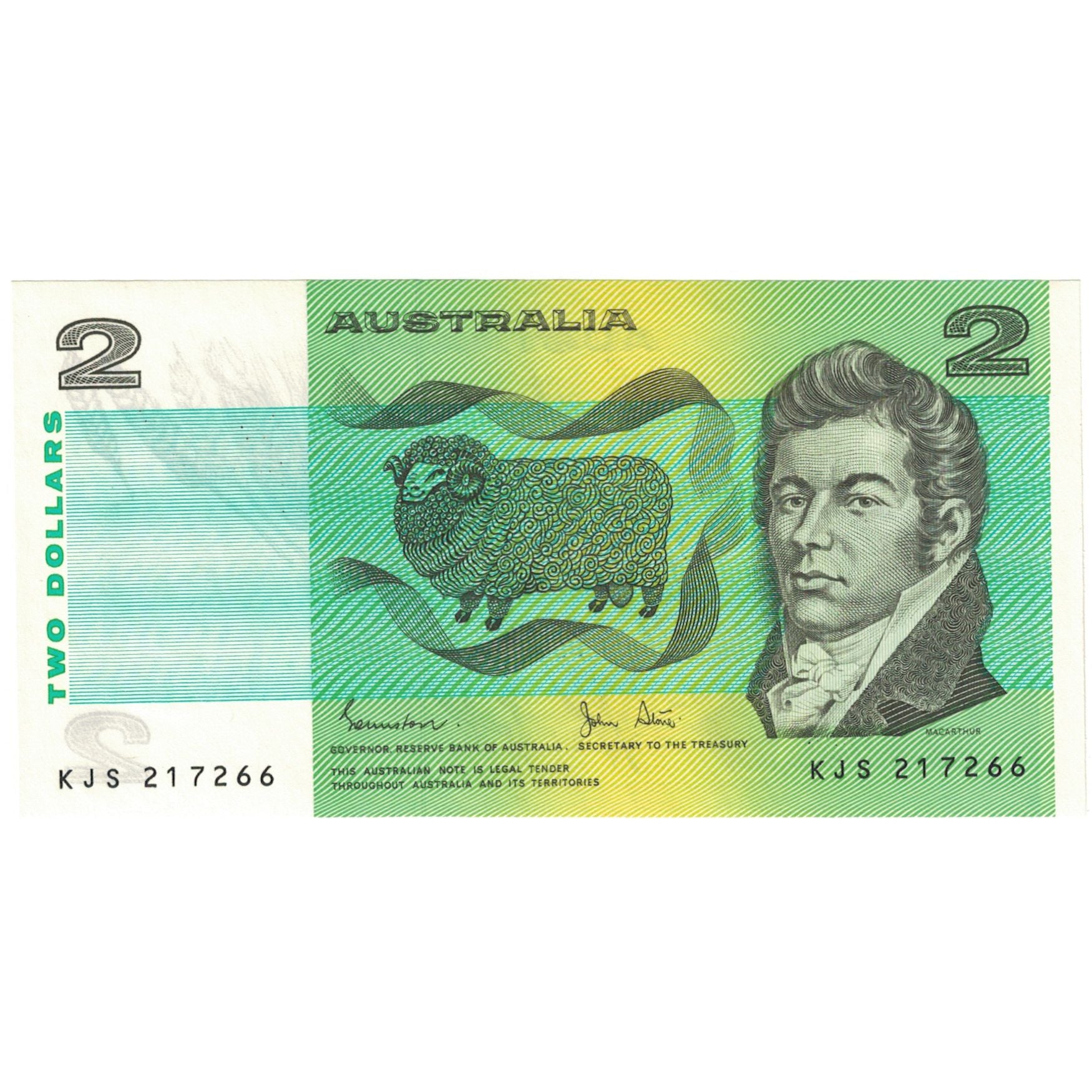 Billete, 2 Dollars, 1974-85, Australia, 1983, KM:43d, EBC