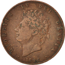 Great Britain, George IV, 1/2 Penny, 1826, EF(40-45), Copper, KM:692