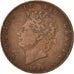 Gran Bretaña, George IV, 1/2 Penny, 1826, MBC, Cobre, KM:692