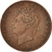 Great Britain, George IV, 1/2 Penny, 1826, EF(40-45), Copper, KM:692