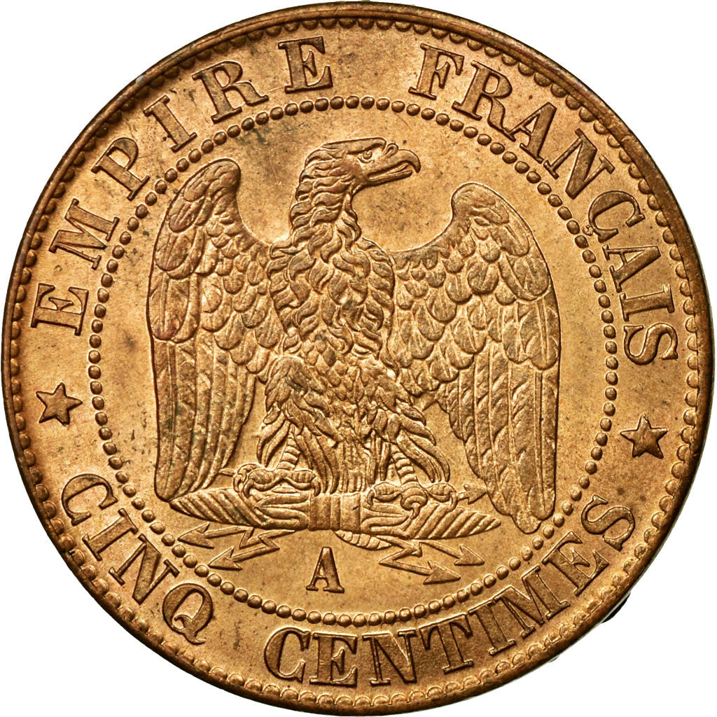 Monnaie, France, Napoleon III, Napoléon III, 5 Centimes, 1861, Strasbourg