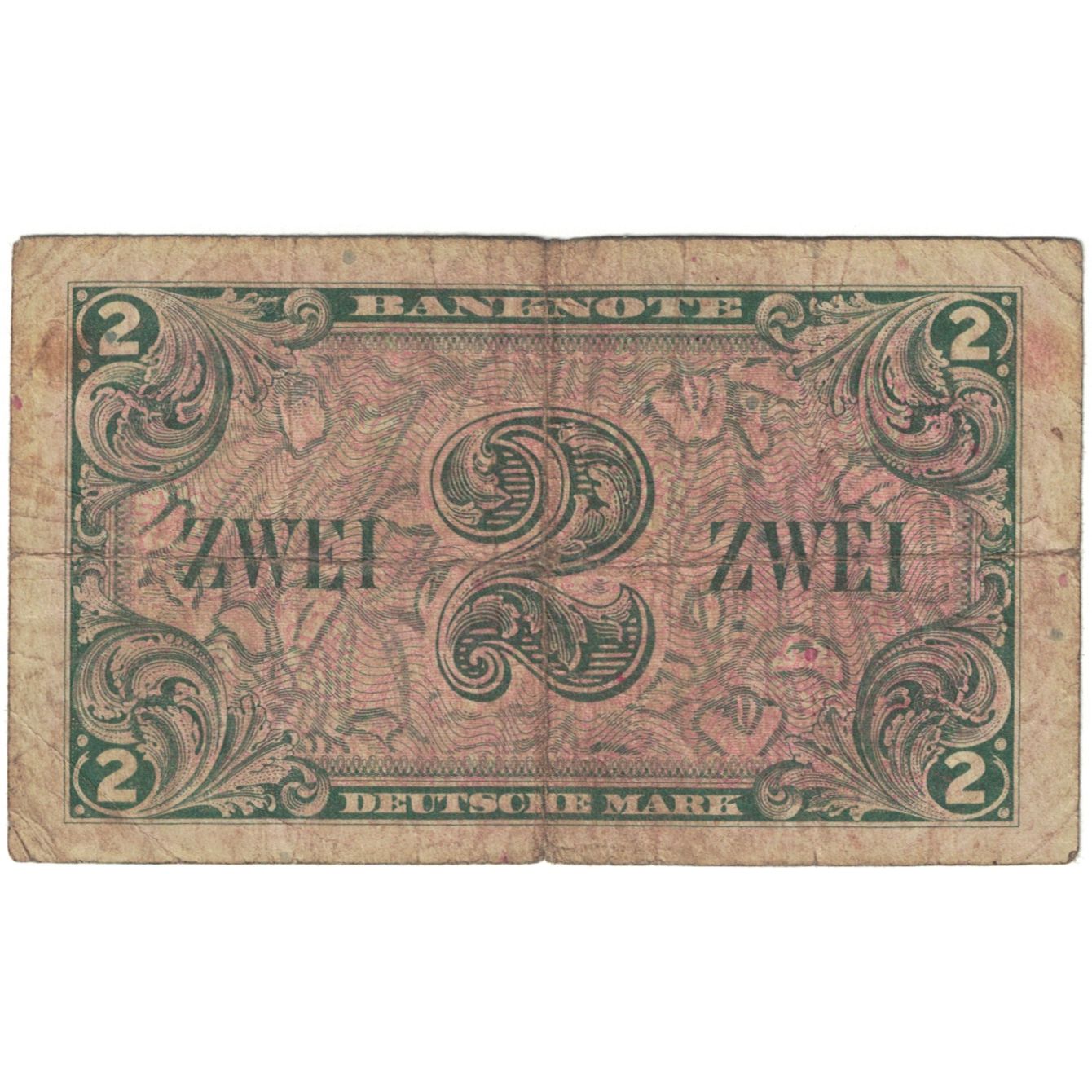Banknote, GERMANY - FEDERAL REPUBLIC, 2 Deutsche Mark, 1948, KM:3b, VG(8-10)